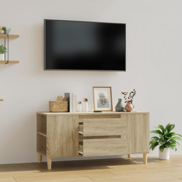 Comodă TV, stejar sonoma, 102x44,5x50 cm, lemn prelucrat - Img 1