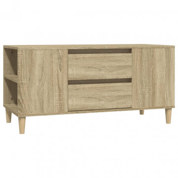 Comodă TV, stejar sonoma, 102x44,5x50 cm, lemn prelucrat - Img 2