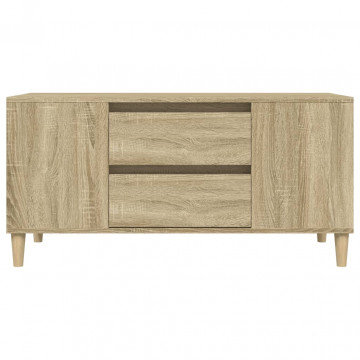 Comodă TV, stejar sonoma, 102x44,5x50 cm, lemn prelucrat - Img 6
