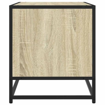 Comodă TV, stejar sonoma, 61x40x46 cm, lemn prelucrat și metal - Img 8