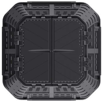 Compostor de grădină, negru, 93,3x93,3x146 cm, 1000 L - Img 4
