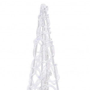 Con de lumină cu LED decorativ, alb rece, 90 cm, acrilic - Img 7