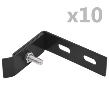 Conector de colț de perete, 10 seturi, antracit - Img 1