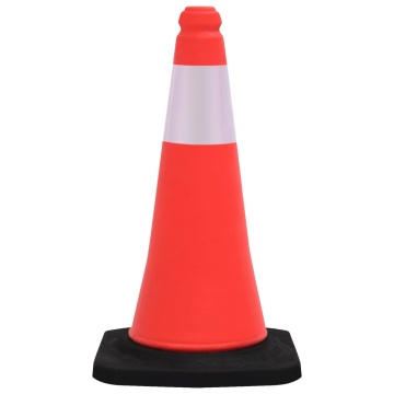 Conuri de trafic reflectorizante cu baze grele, 10 buc., 50 cm - Img 3