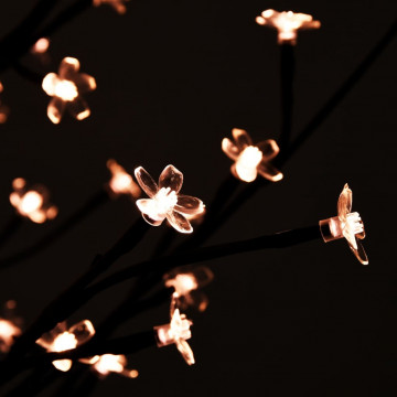 Copac cu flori de cireș cu LED, 220 LED-uri alb calde, 220 cm - Img 4