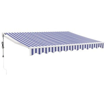 Copertina automată retractabilă, albastru și alb, 3,5x2,5 m - Img 2