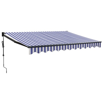 Copertina automată retractabilă, albastru și alb, 3,5x2,5 m - Img 2