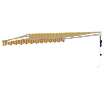 Copertina automată retractabilă, galben și alb, 3,5x2,5 m - Img 8