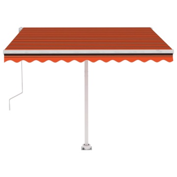 Copertină autonomă retractabilă automat, oranj&maro 350x250 cm - Img 8