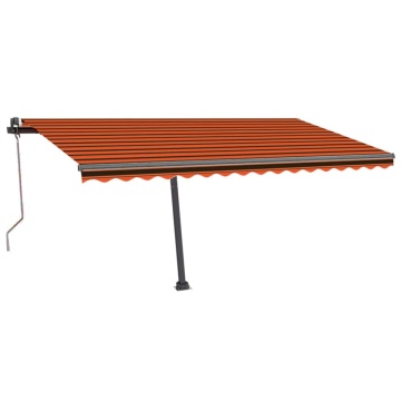 Copertină autonomă retractabilă automat oranj&maro 400x300 cm - Img 3