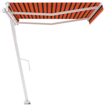 Copertină autonomă retractabilă automat oranj&maro 450x300 cm - Img 4