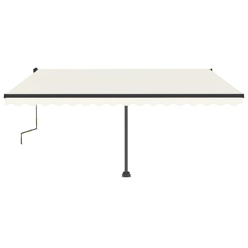 Copertină autonomă retractabilă manual, crem, 450x350 cm - Img 3