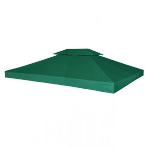 Copertină de rezervă acoperiș foișor, verde, 3 x 4 m, 310 g / m² - Img 1