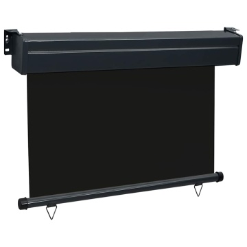 Copertină laterală de balcon, negru, 100 x 250 cm - Img 3