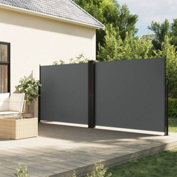 Copertină laterală retractabilă, antracit, 160 x 600 cm - Img 1