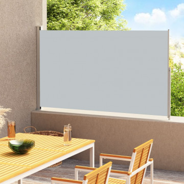 Copertină laterală retractabilă de terasă, gri, 180x300 cm - Img 1