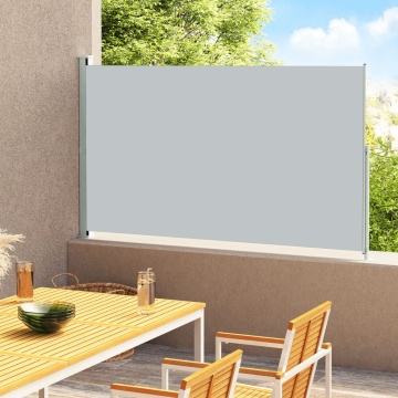 Copertină laterală retractabilă de terasă, gri, 200x300 cm - Img 1