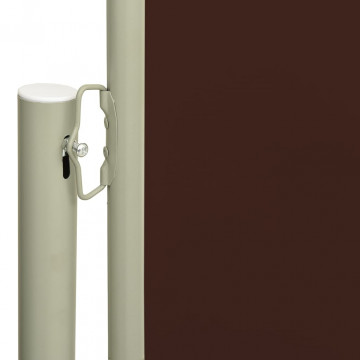 Copertină laterală retractabilă de terasă, maro, 160x300 cm - Img 3