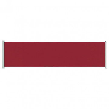 Copertină laterală retractabilă de terasă, roșu, 600 x 160 cm - Img 2