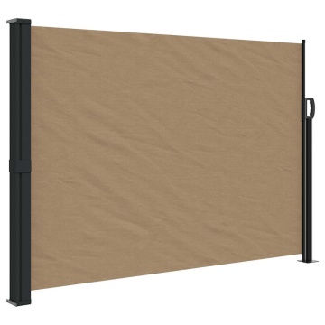 Copertina laterală retractabilă, gri taupe, 140x500 cm - Img 2
