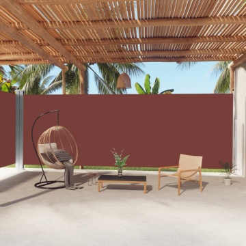 Copertină laterală retractabilă, maro, 220x1000 cm - Img 1