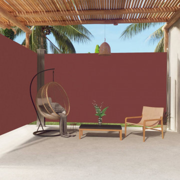 Copertină laterală retractabilă, maro, 220x600 cm - Img 1