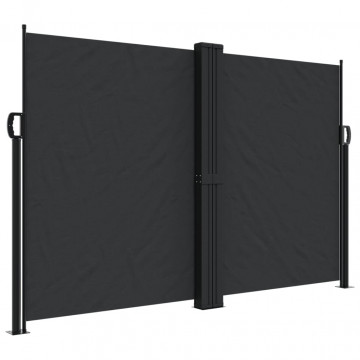 Copertină laterală retractabilă, negru, 160 x 600 cm - Img 2