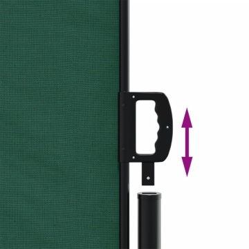 Copertina laterală retractabilă, verde închis, 100x500 cm - Img 5