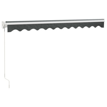 Copertină retractabilă, antracit, 3,5x2,5 m, textil și aluminiu - Img 5