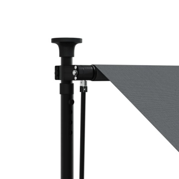 Copertină retractabilă, antracit, 400x150 cm, textil și oțel - Img 7