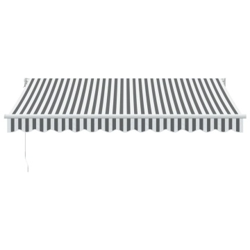 Copertină retractabilă antracit/alb, 3,5x2,5 m, textil/aluminiu - Img 3