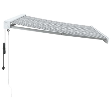 Copertină retractabilă antracit/alb, 3x2,5 m, textil/aluminiu - Img 4