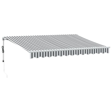 Copertină retractabilă automat, antracit/alb, 350x250 cm - Img 2