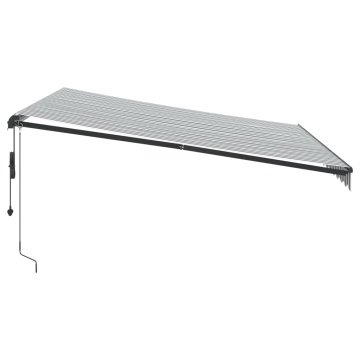 Copertină retractabilă automat cu LED, antracit/alb, 400x300 cm - Img 8