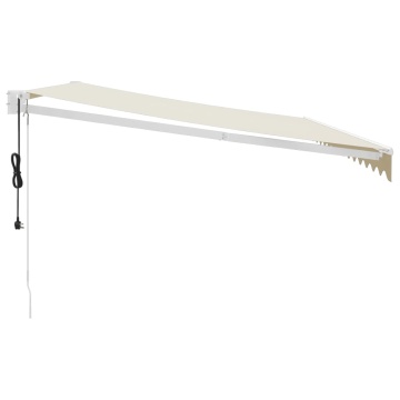 Copertină retractabilă automată, crem, 4x3 m - Img 4