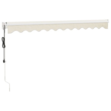 Copertină retractabilă, crem, 3,5x2,5 m, textil și aluminiu - Img 5