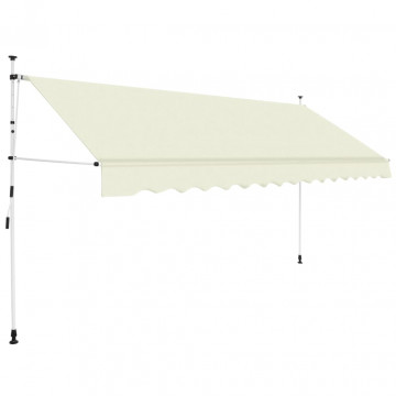 Copertină retractabilă manual, crem, 350 cm - Img 1
