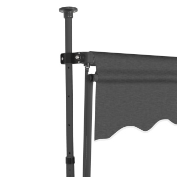 Copertină retractabilă manual cu LED, antracit, 200 cm - Img 4