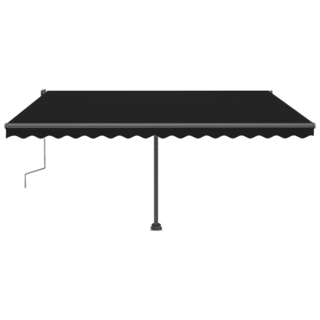 Copertină retractabilă manual cu LED, antracit, 400x300 cm - Img 4