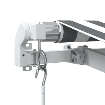 Copertină retractabilă manual cu LED, antracit/alb, 400x300 cm - Img 7