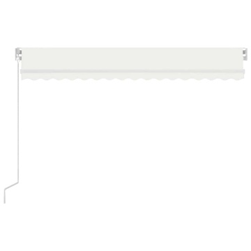 Copertină retractabilă manual cu LED, crem, 400x300 cm - Img 3