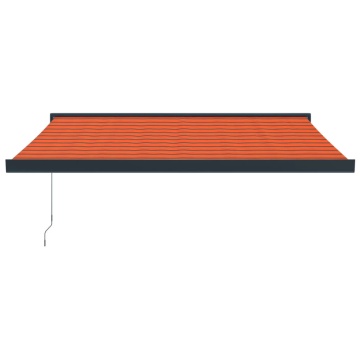 Copertină retractabilă portocaliu/maro 3,5x2,5m textil/aluminiu - Img 3