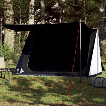Cort camping, 2 persoane, alb, țesătură opacă, impermeabil - Img 1