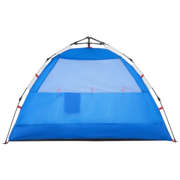 Cort camping 2 persoane albastru azur impermeabil setare rapidă - Img 7