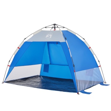 Cort camping 2 persoane albastru azur impermeabil setare rapidă - Img 4