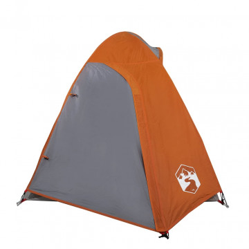 Cort camping 2 persoane gri/portocaliu 254x135x112cm tafta 185T - Img 5