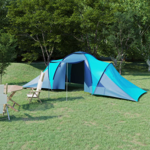 Cort camping, 6 persoane, albastru și bleu - Img 1