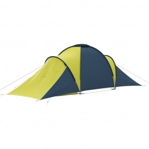 Cort camping, 6 persoane, albastru și galben - Img 7