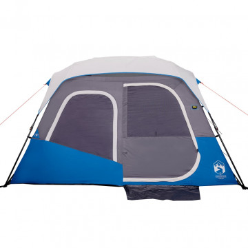 Cort camping cu lumină LED pentru 6 persoane, albastru deschis - Img 6