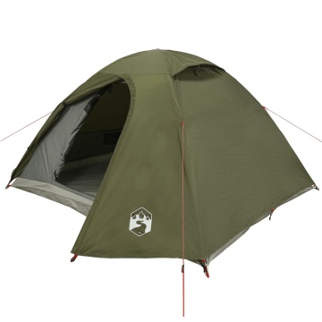 Cort camping cupolă 3 persoane verde măsliniu impermeabil - Img 4